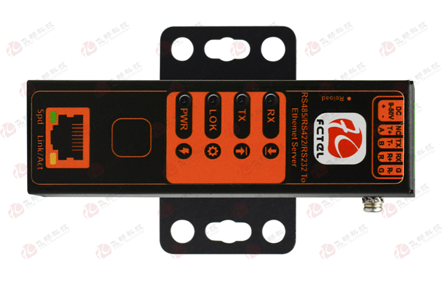 飛暢科技-口紅型工業(yè)軌式1路三合一RS485/422/232 串口服務器