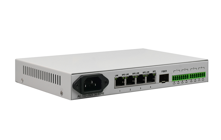 飛暢科技-4路千兆網(wǎng)絡(luò)+4路串口/8路開關(guān)量 光