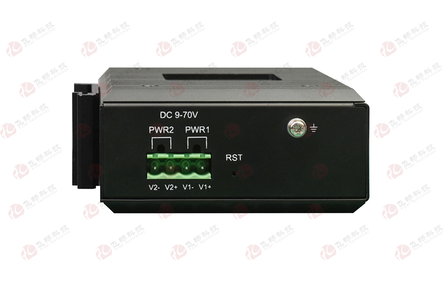 飛暢科技-工業(yè)軌式2路串口／4路開關(guān)量+4路百兆電 光端機