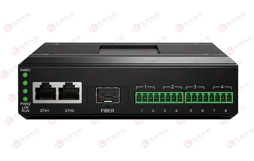 飛暢科技-工業(yè)軌式1-4路RS232/422/485串口服務(wù)器(帶2電+1光交換)